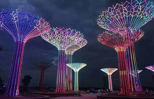 炫彩的城市夜景亮化，提升城市品質形象-明思維照明