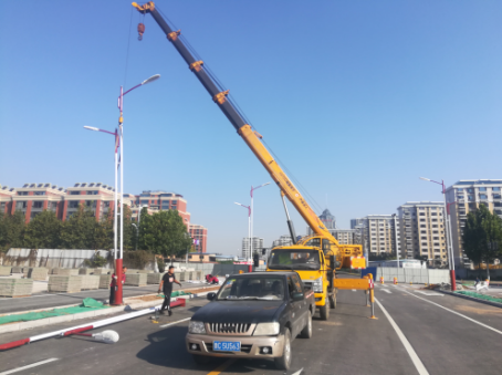 LED路燈施工現場