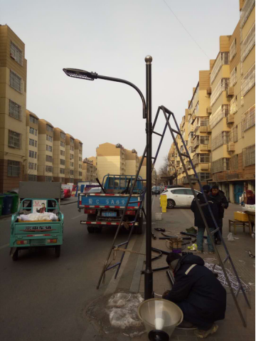 臨淄某生活小區舊燈改造LED路燈亮化